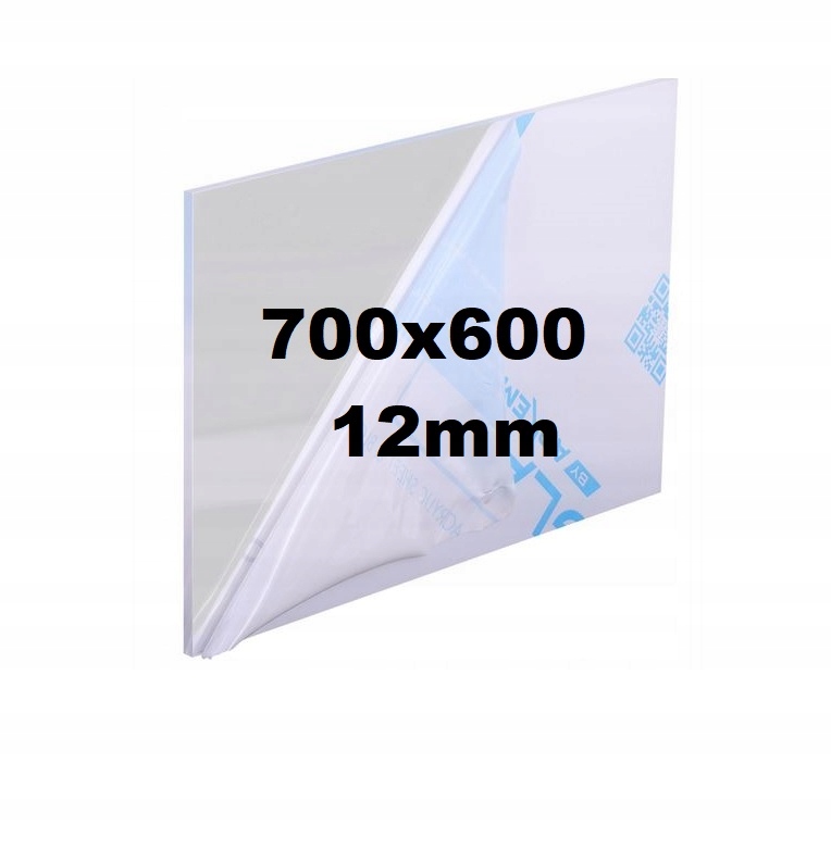 Pleksi /plexi Pleksa Plexa Bezbarvá na míru 700x600x12 mm Akrylová Deska