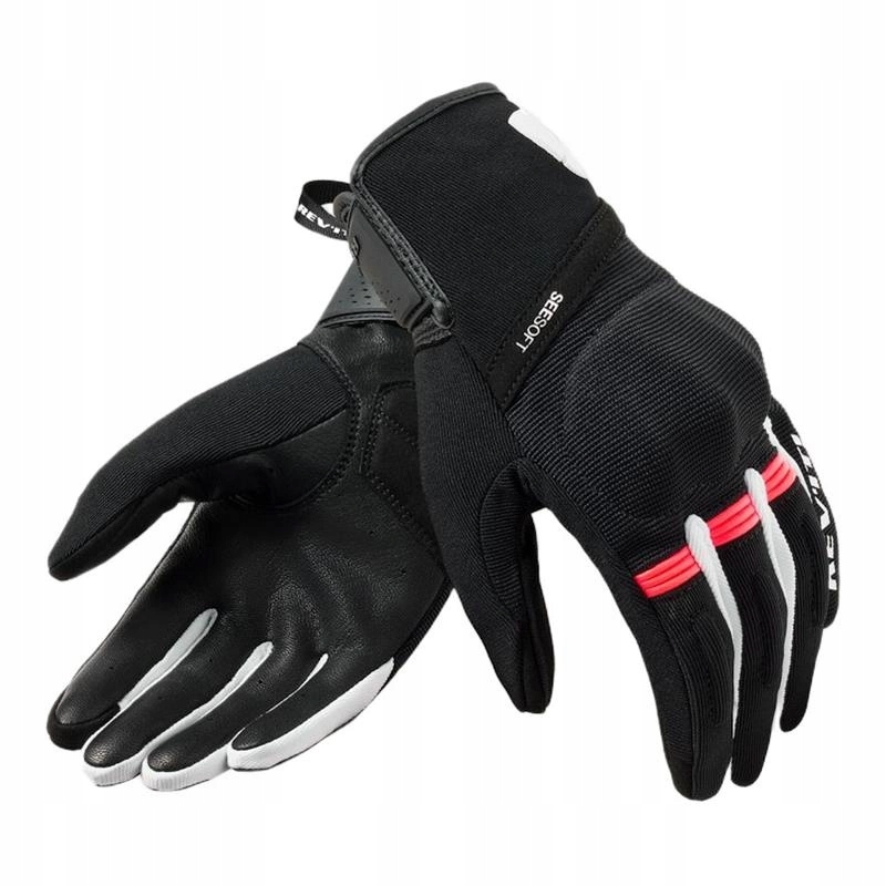 Krátke dámske rukavice Revit Mosca 2 Lady Black/pink čierna ružová