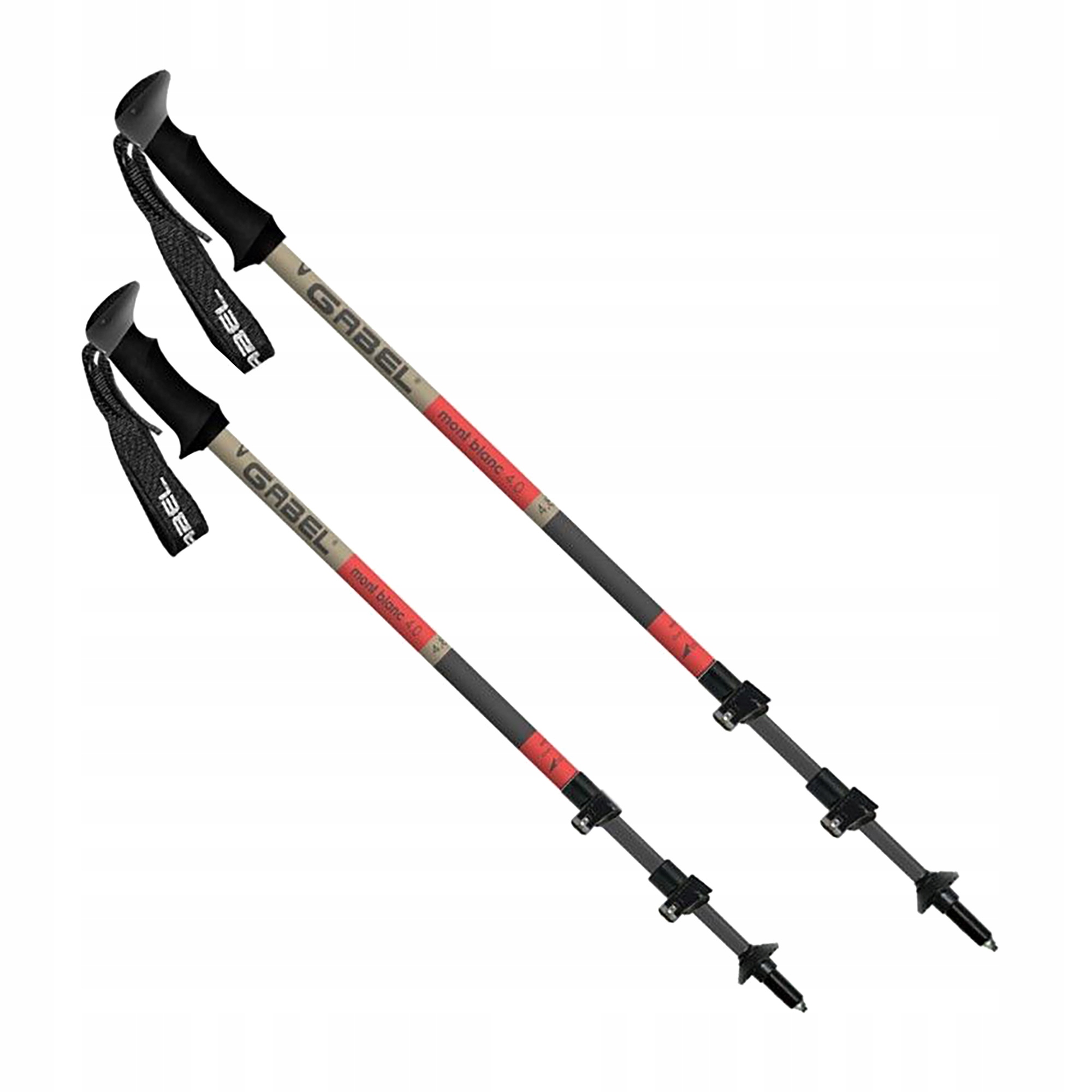 Kije trekkingowe Gabel Mont Blanc F.l. 4.0 czerwone 66-142 cm