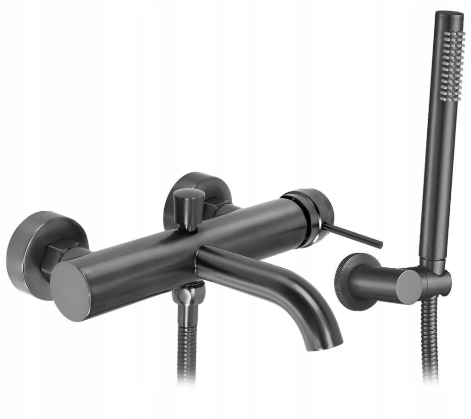 Nástenná vaňová batéria Rea Lungo Grip Titan Montáž na stenu Titánová