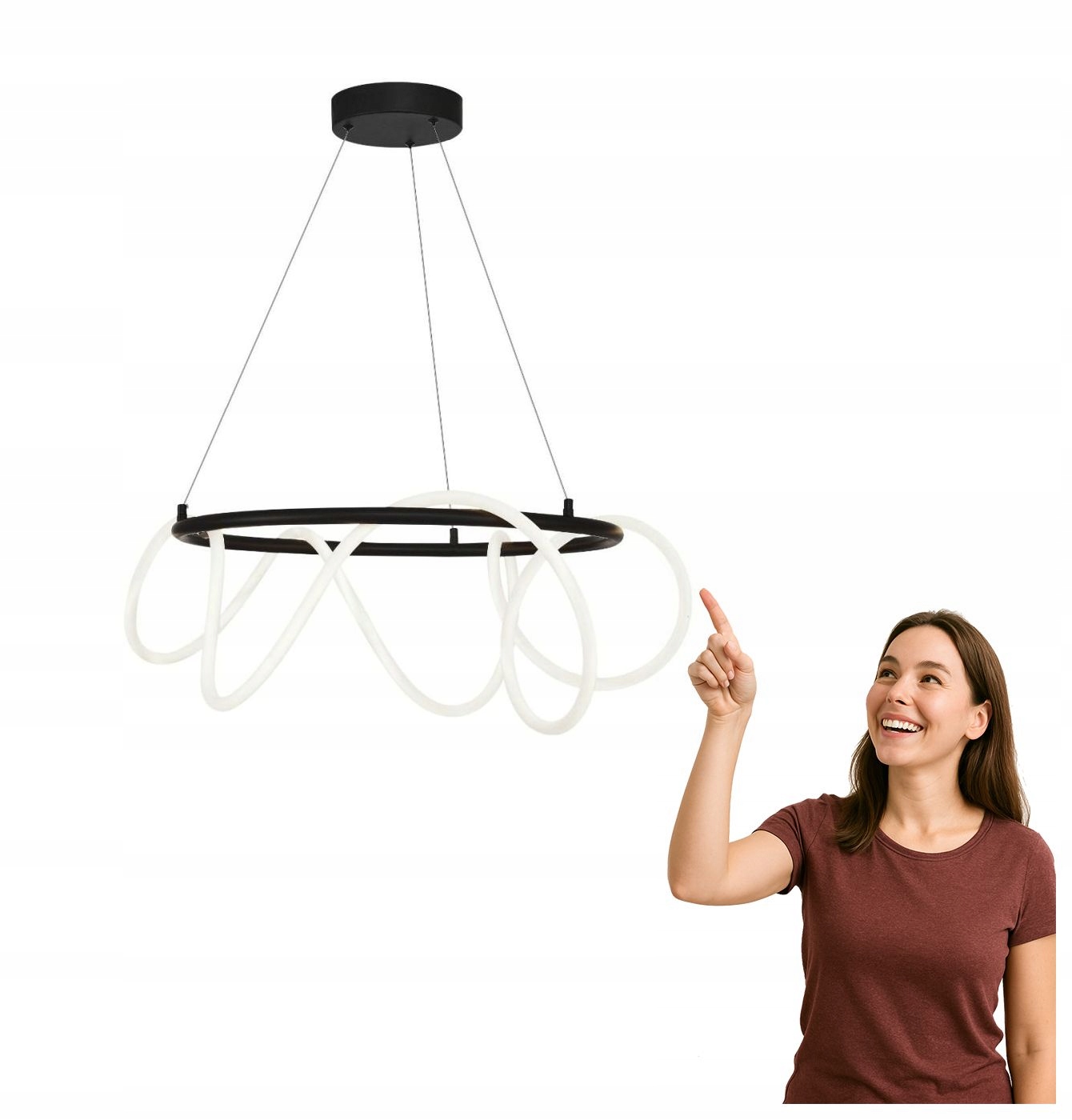 Led závesná lampa 58W Balbo 20006PL-BK Zuma Line