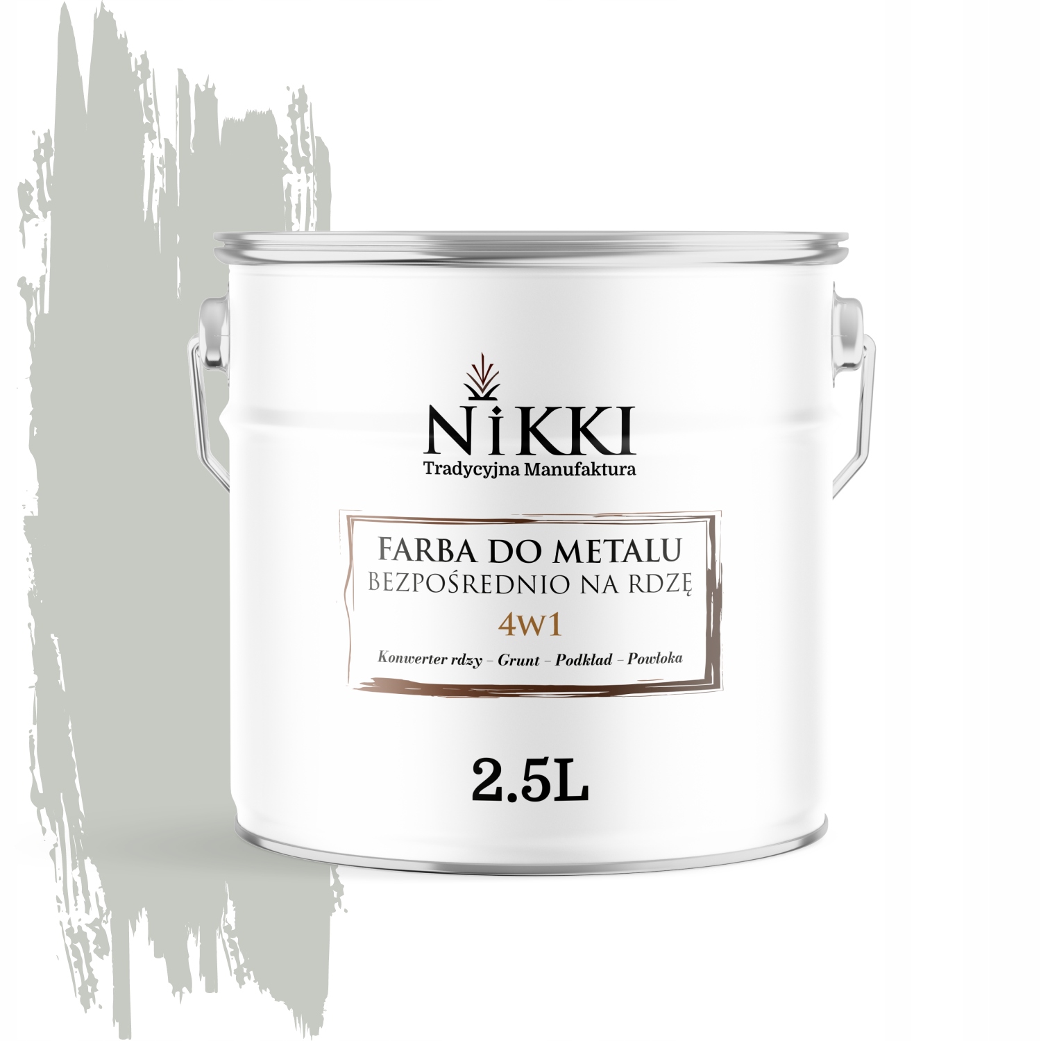 Farba Na Kov Priamo Na Hrdzu 4v1 Pozinkovaná Biela Papirus Ral 9018 Satén 2,5L