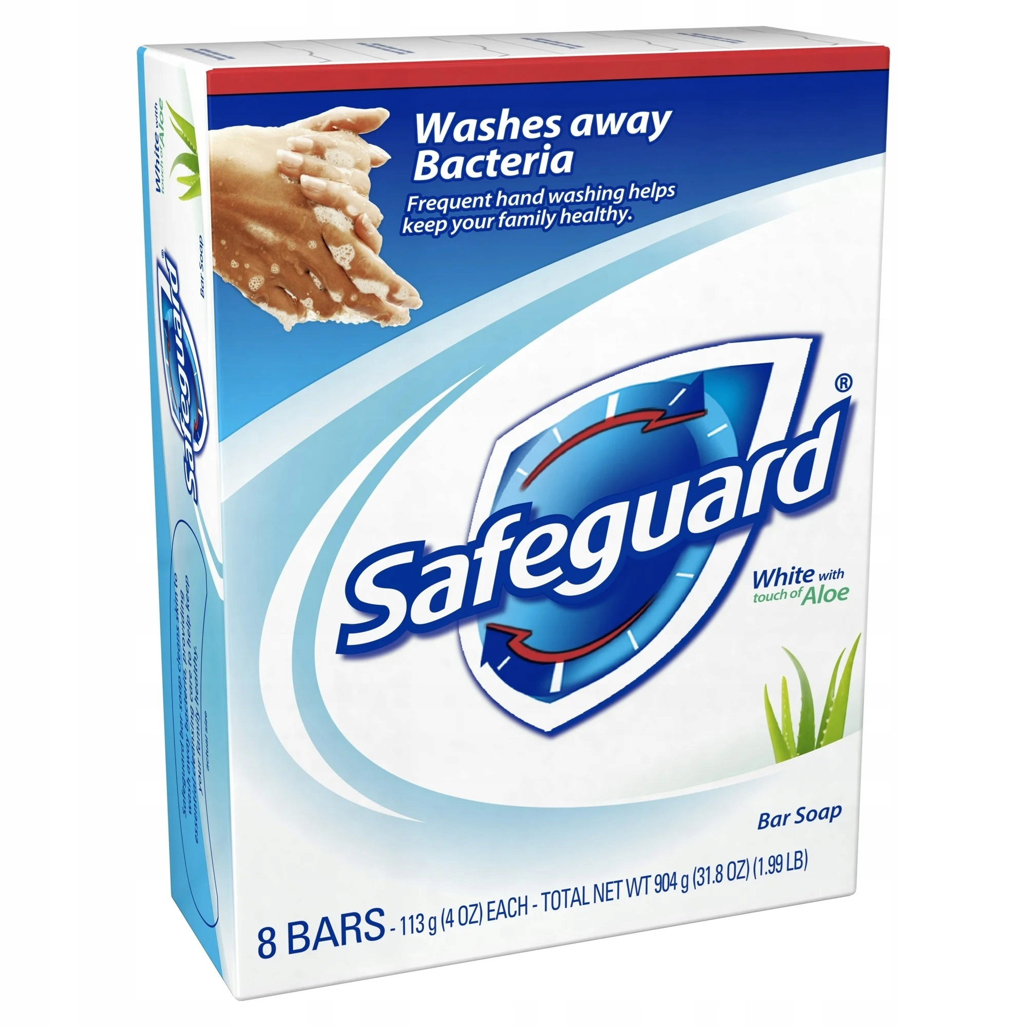 8-PAK MYDŁO SAFEGUARD ANTIBACTERIAL ALOE 8X113G USA