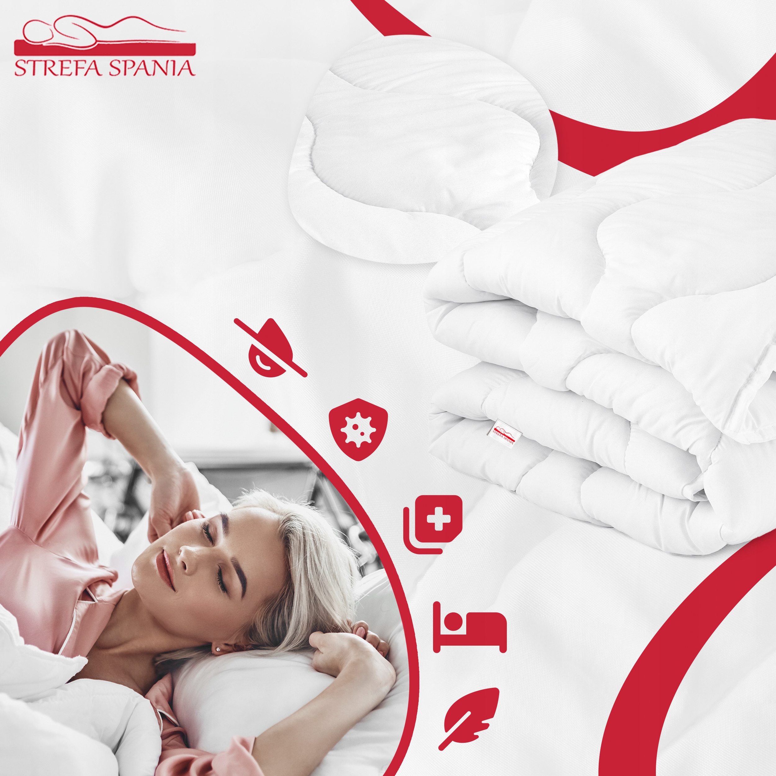 ANTYALERGICZNA KOŁDRA 220x200 PolskiProdukt Marka Strefa Spania