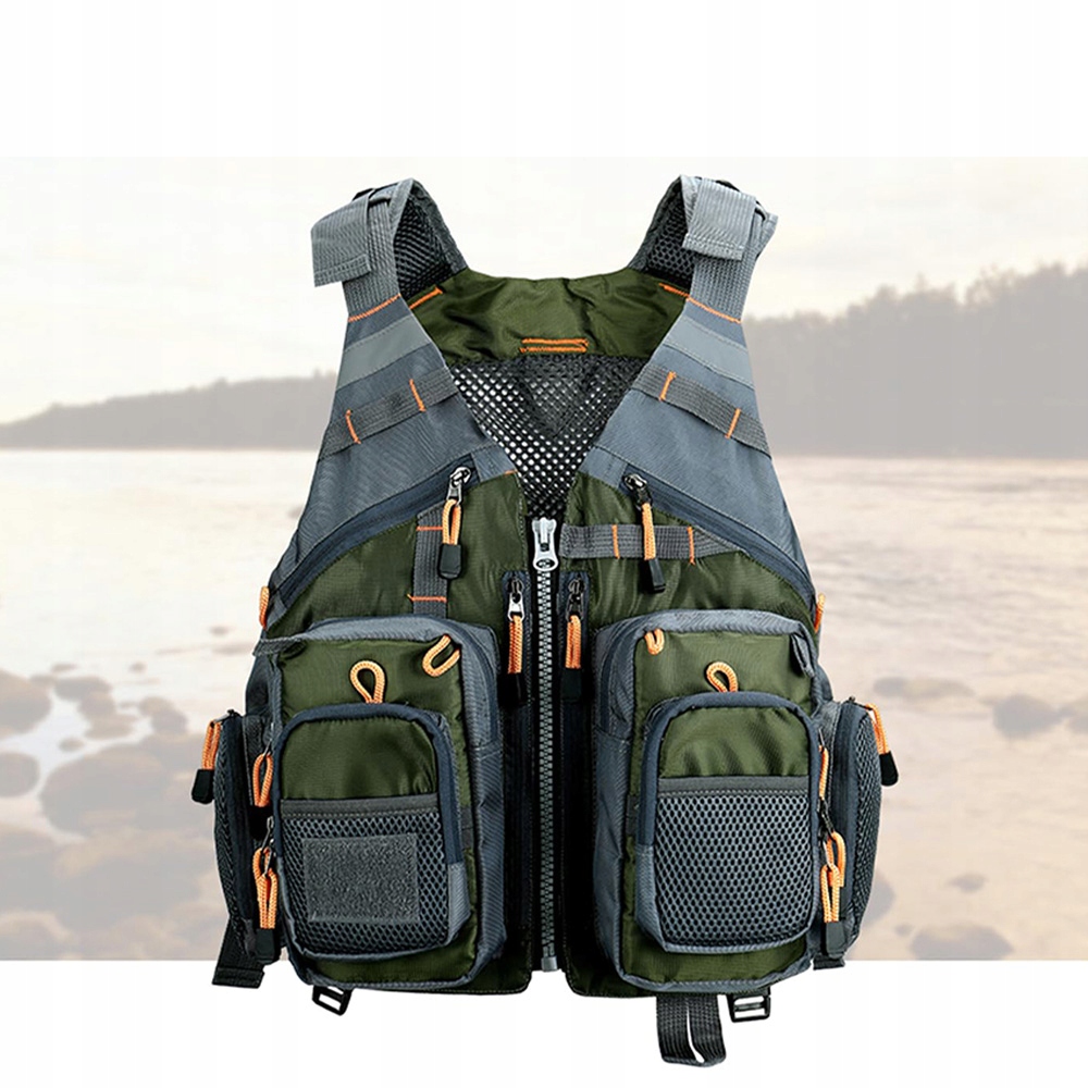 Kamizelka asekuracyjna na ryby do wędkowania, regulowana kamizelka kajaka