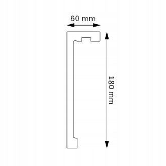 Listwa Osłona Maskująca Karnisz, NOWA LK-04 18 cm Wysokość 180 mm