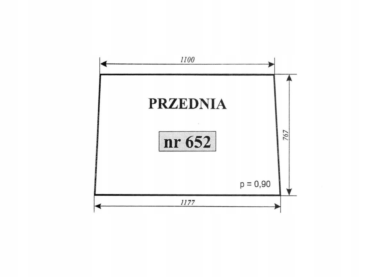 SZYBA PRZEDNIA ZETOR 12245 16245 652