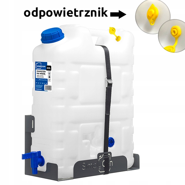 Kanystr na vodu s upevněním 20 l max. 22 l