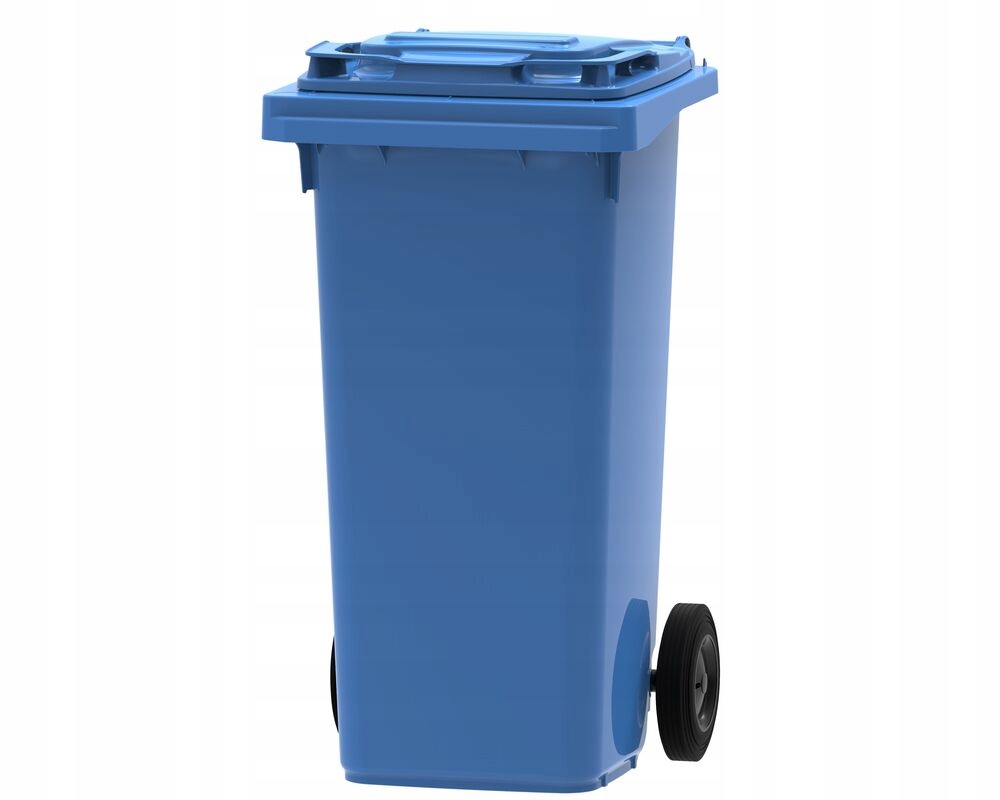 Pojemnik na odpady śmieli 120Litrów kolor niebieski kubeł kosz na papier
