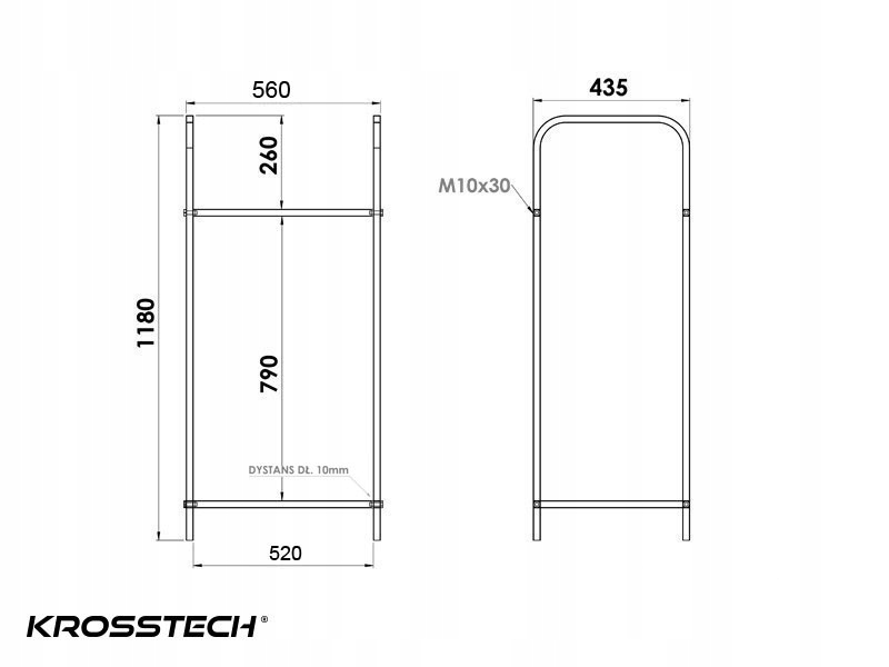 STOJAK PÓŁKA NA OPONY KOŁA MAX PION 4 OCYNK HIT Głębokość produktu 44 cm