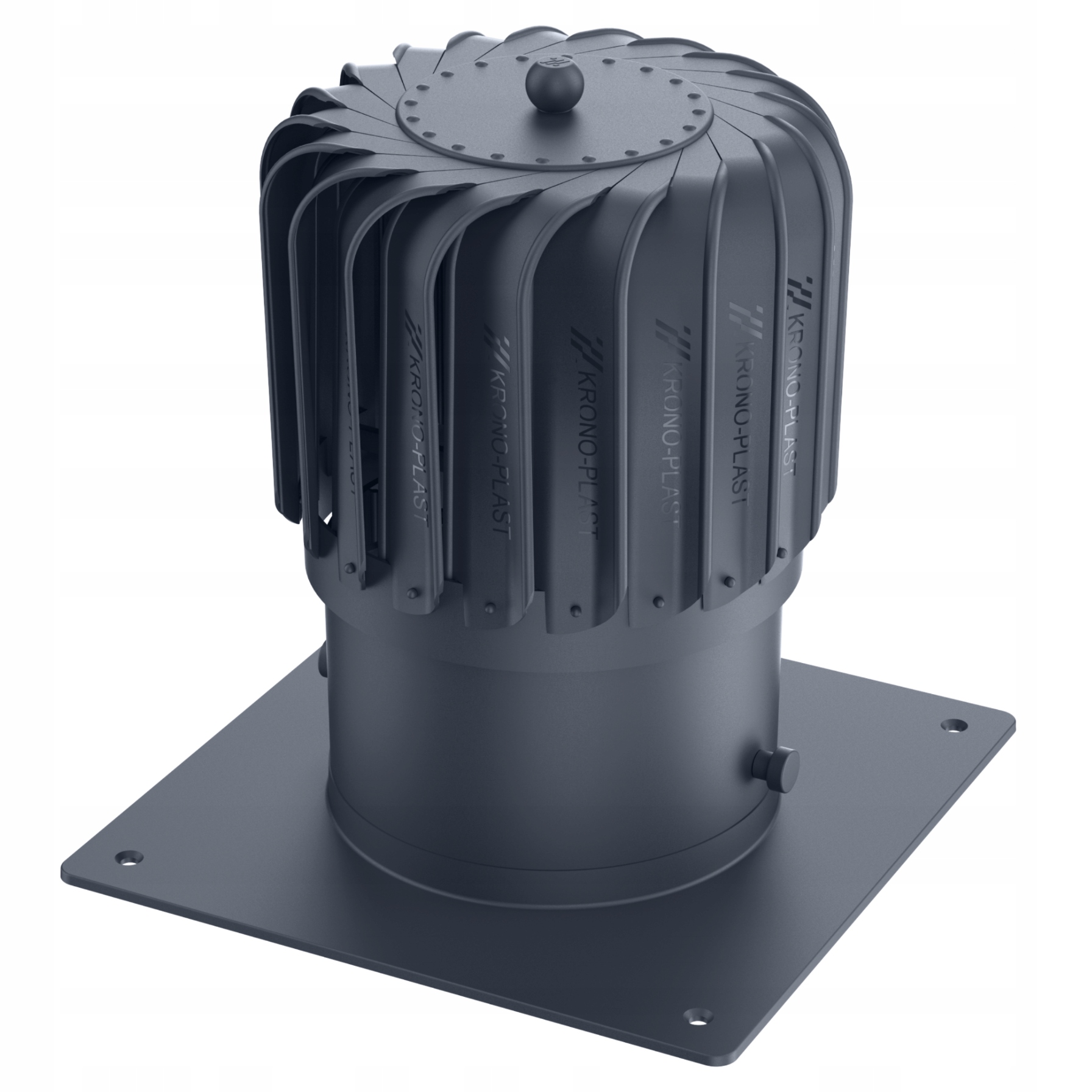 Podélná komínová vložka Otočná s krytem pro ventilaci fi200 Antracit 7016