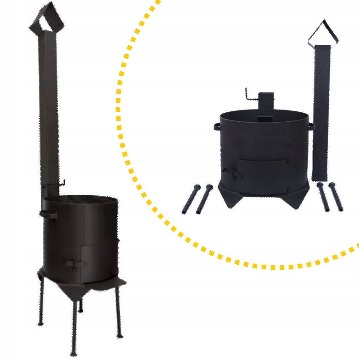 Polní kuchyně, sporák, kamna pod kotlík o objemu 8-10 l
