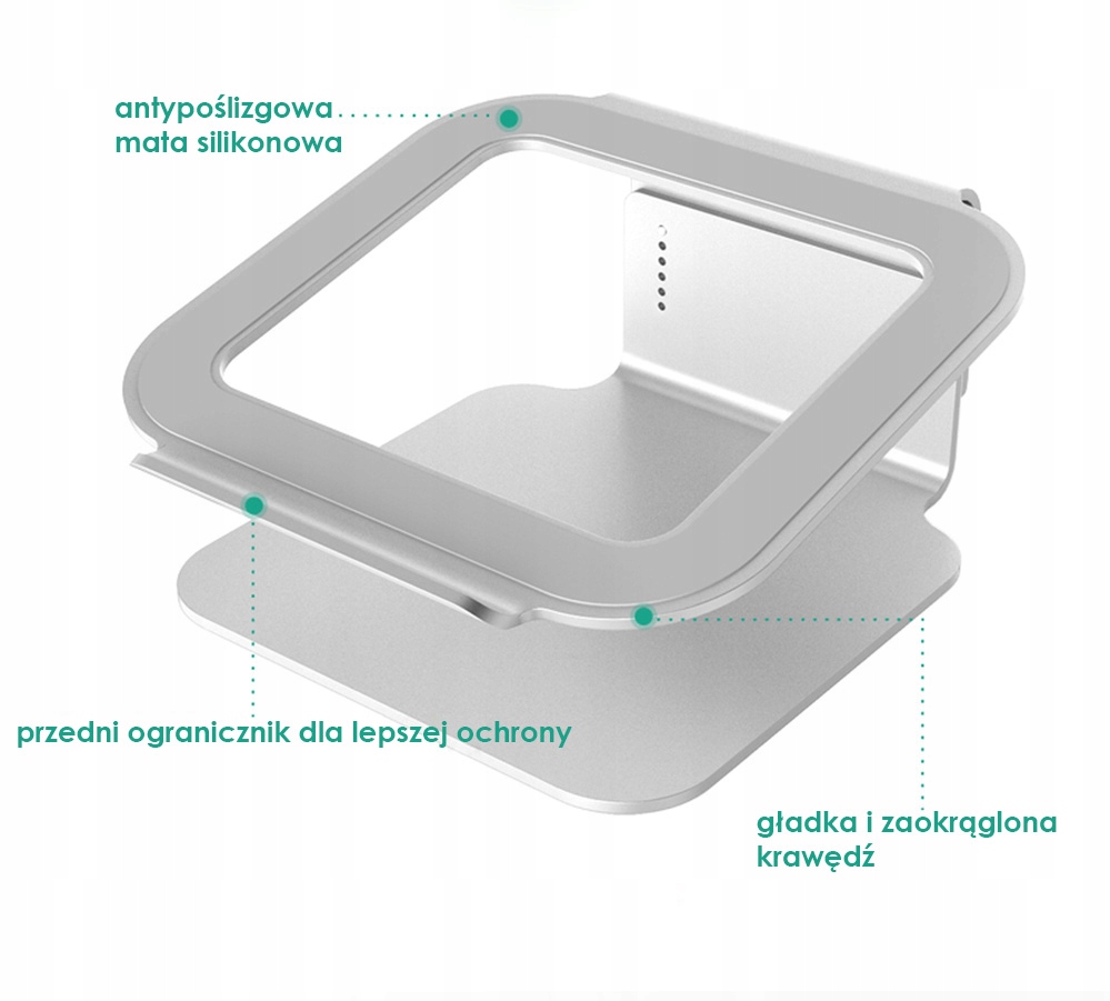 ALUMINIOWA PODSTAWKA CHŁODZĄCA BIUROWA STOLIK POD LAPTOP-A NOTEBOOK-A Marka Mobilari