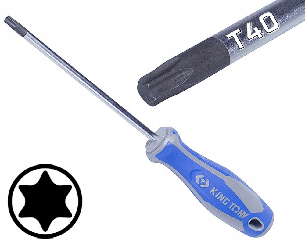 KING TONY WKRĘTAK TORX Gwiazdkowy TX T 40 x 8,0 x 150 mm 14234006 PRO