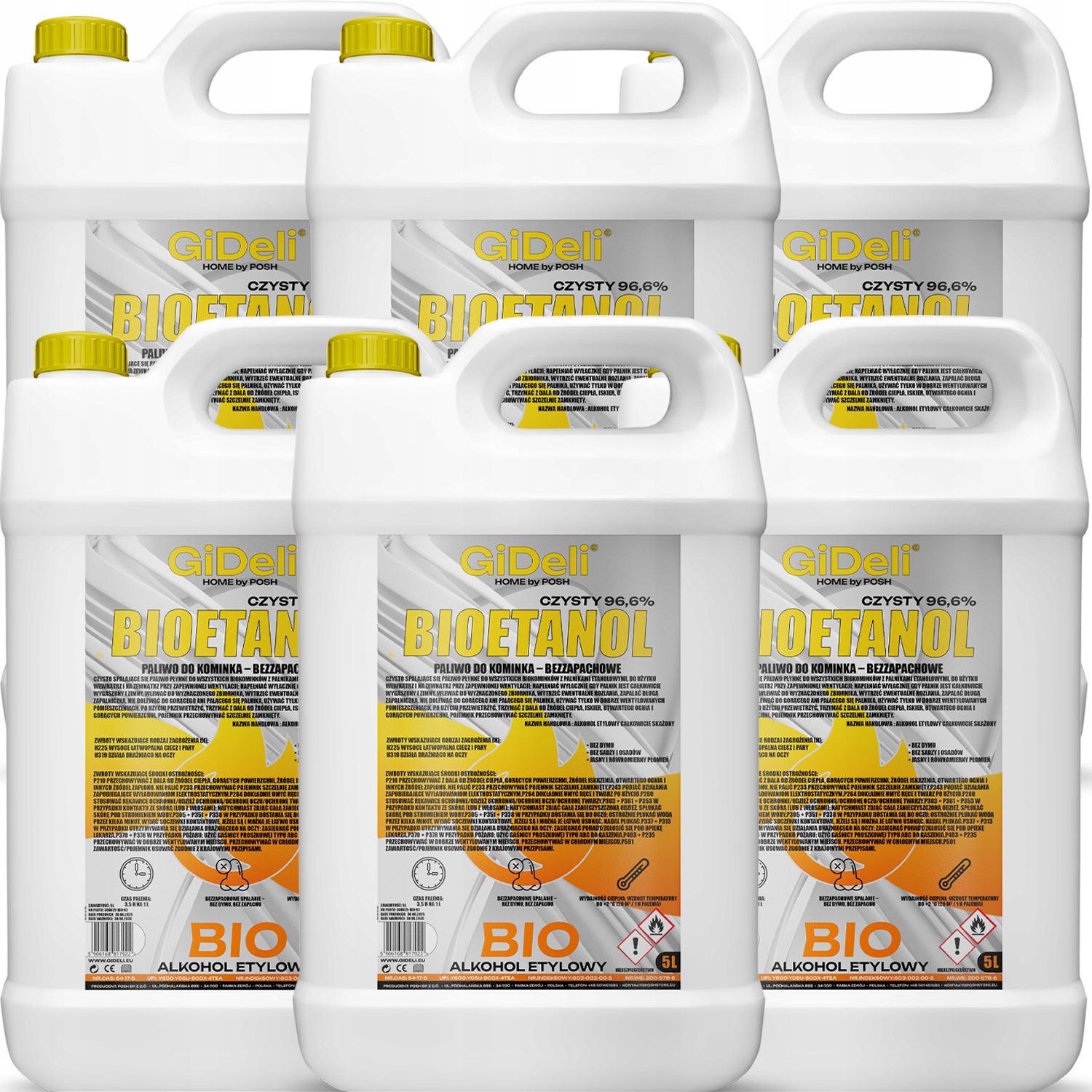 Bioetanol do krbu 6 x 5 l bezzápachové biopalivo