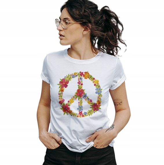 

Pacyfa Pacyfka Pokój Koszulka Antywojenna Xs