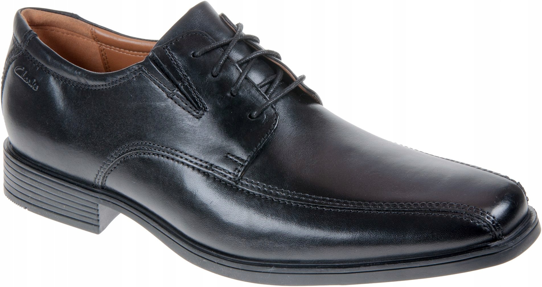 Pánské polobotky Clarks Tilden Plain 261103107 černé kožené 42.5