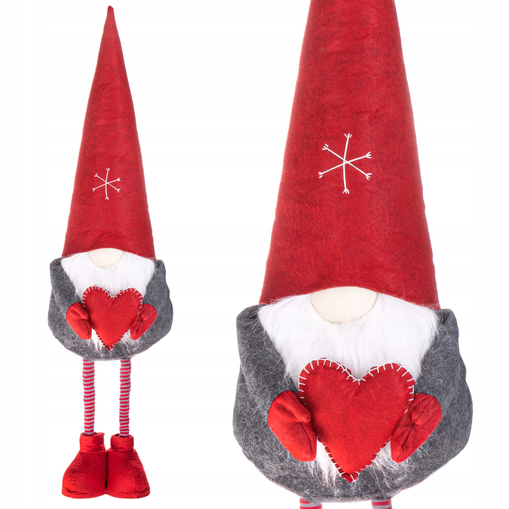 Vánoční Skřítek Trpaslík Figurka XXL Teleskopická 120 cm Dekorace Ozdoba