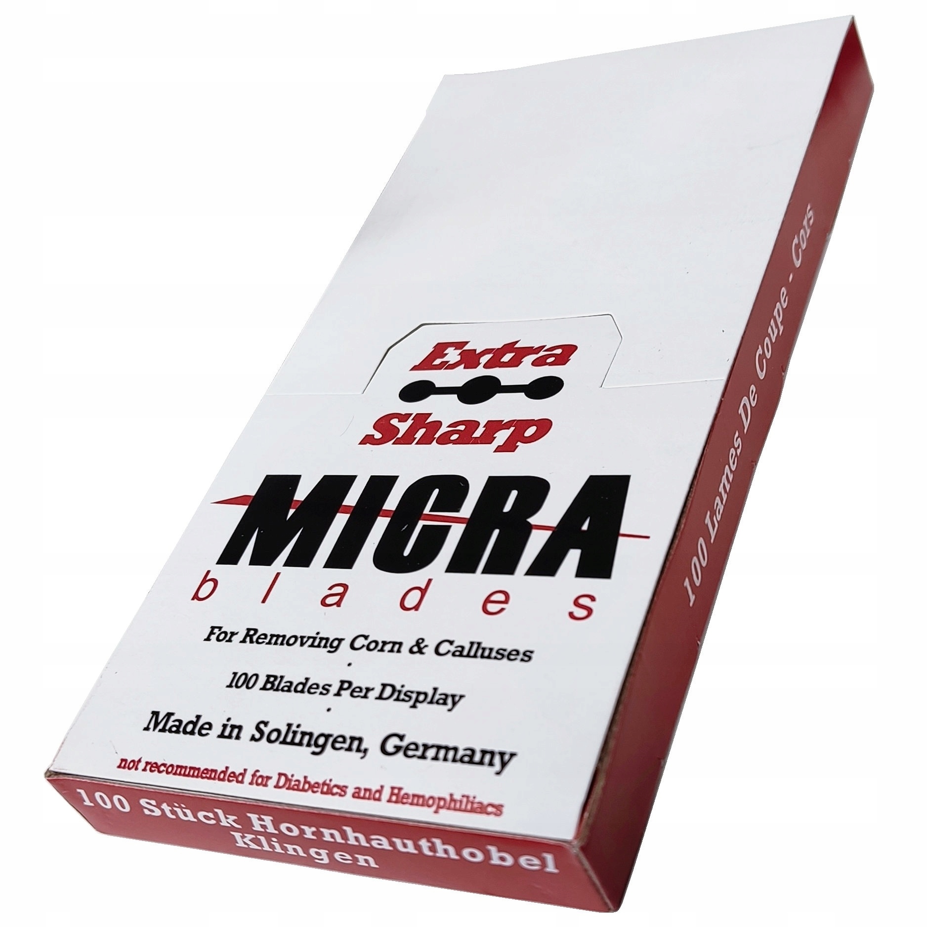 Žiletky na paty pro pedikúru 100 ks čepele Micra
