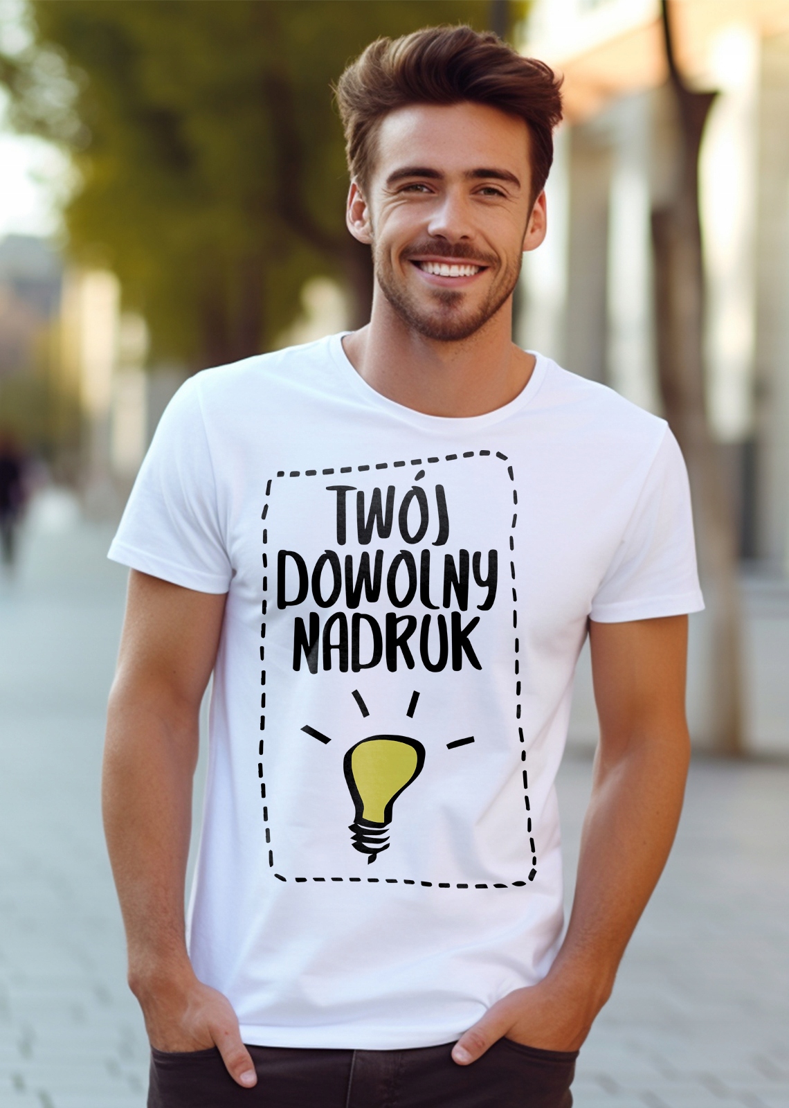 KOSZULKA MĘSKA FOTOKOSZULKA DTF Z TWOIM NADRUKIEM Marka inna