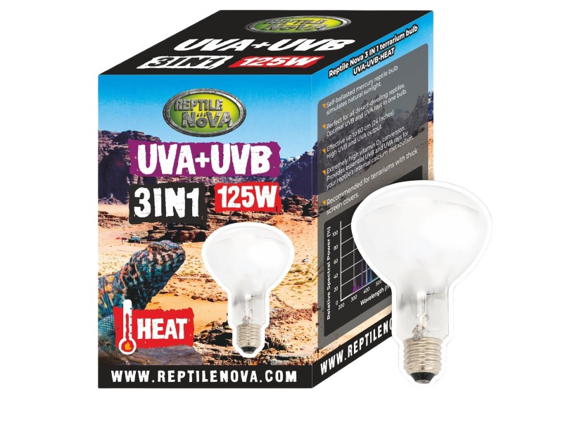 Levně Žárovka 3v1 Uva-uvb Reptile Nova 125 W