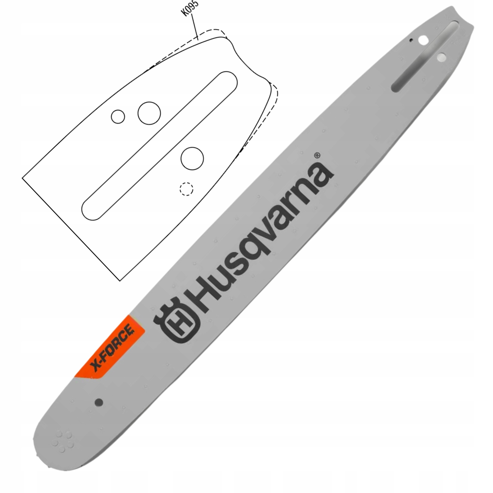 Prowadnica do piły X-force Husqvarna 15" 325 1.5 mm Oryginał Mały Montaż