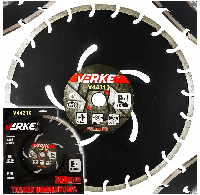 

Tarcza Diamentowa Segment Betonu Kostki 350mm 25,4