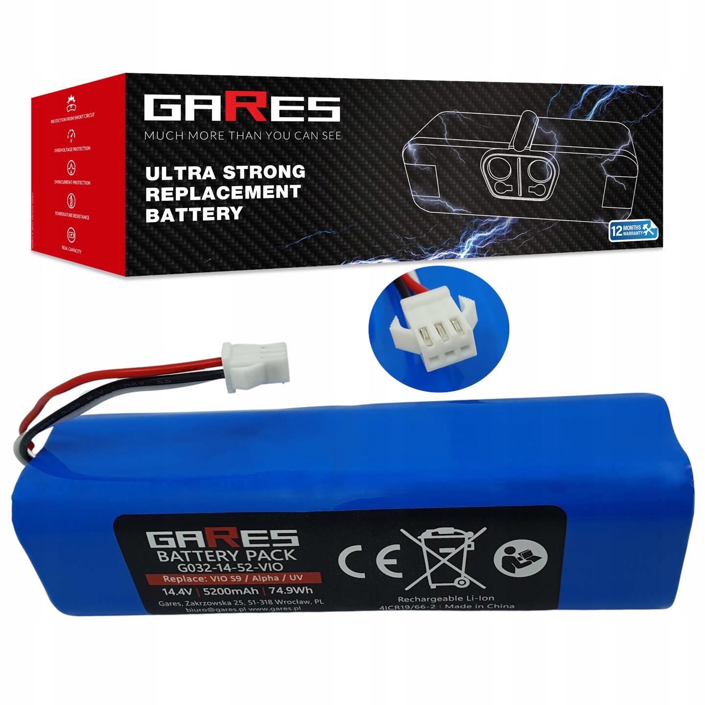 Akumulátor Gares pro Neabot N2 14,4V 5,2Ah