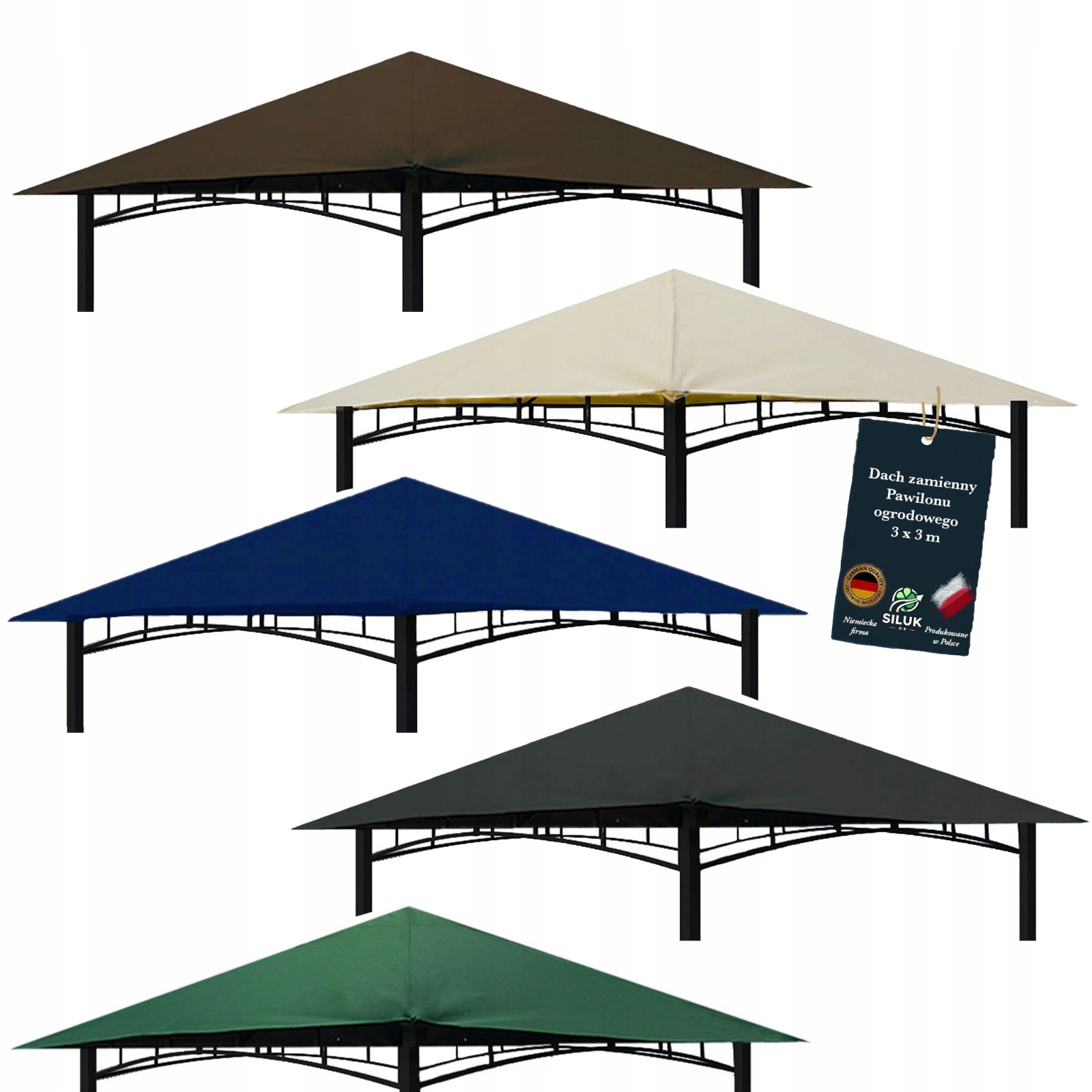 Poszycie Dach Pawilon Ogrodowy 3 x 3 M3 Antracyt