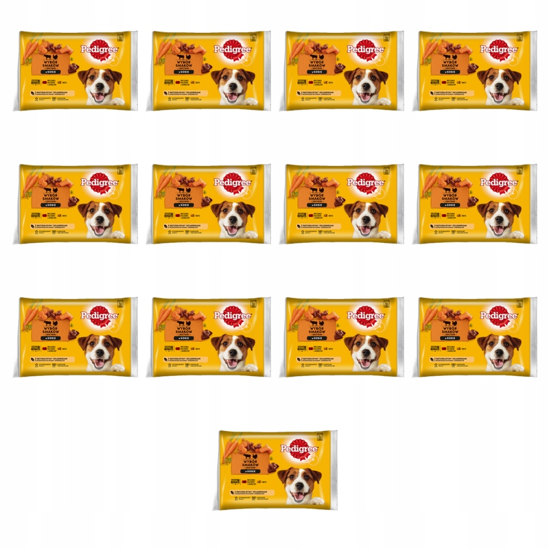 Pedigree Adult hovězí, jehněčí/krůta maso, mrkev 4x100g X13