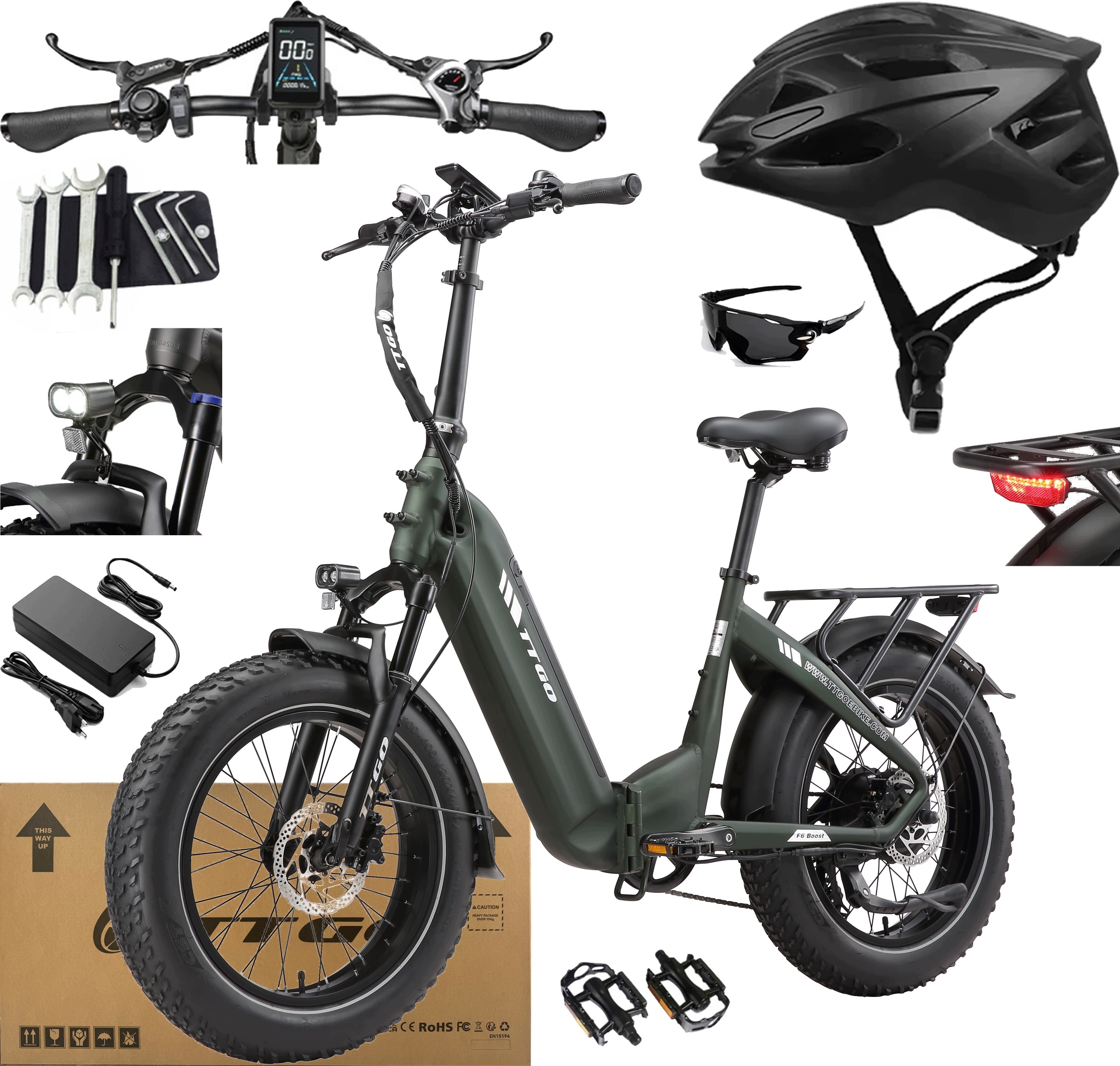 Ttgo F6 Boost Elektrokolo 250W 70NM 25kKM/H 48V 18AH 140KM Dárky