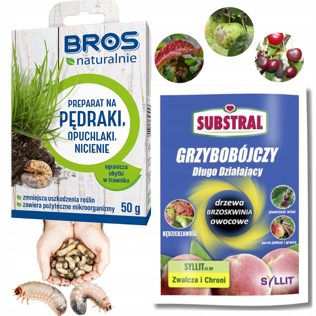 Środek Na Pędraki Bros Naturalnie + Środek Grzybobójczy SUBSTRAL SYLIT 65WP