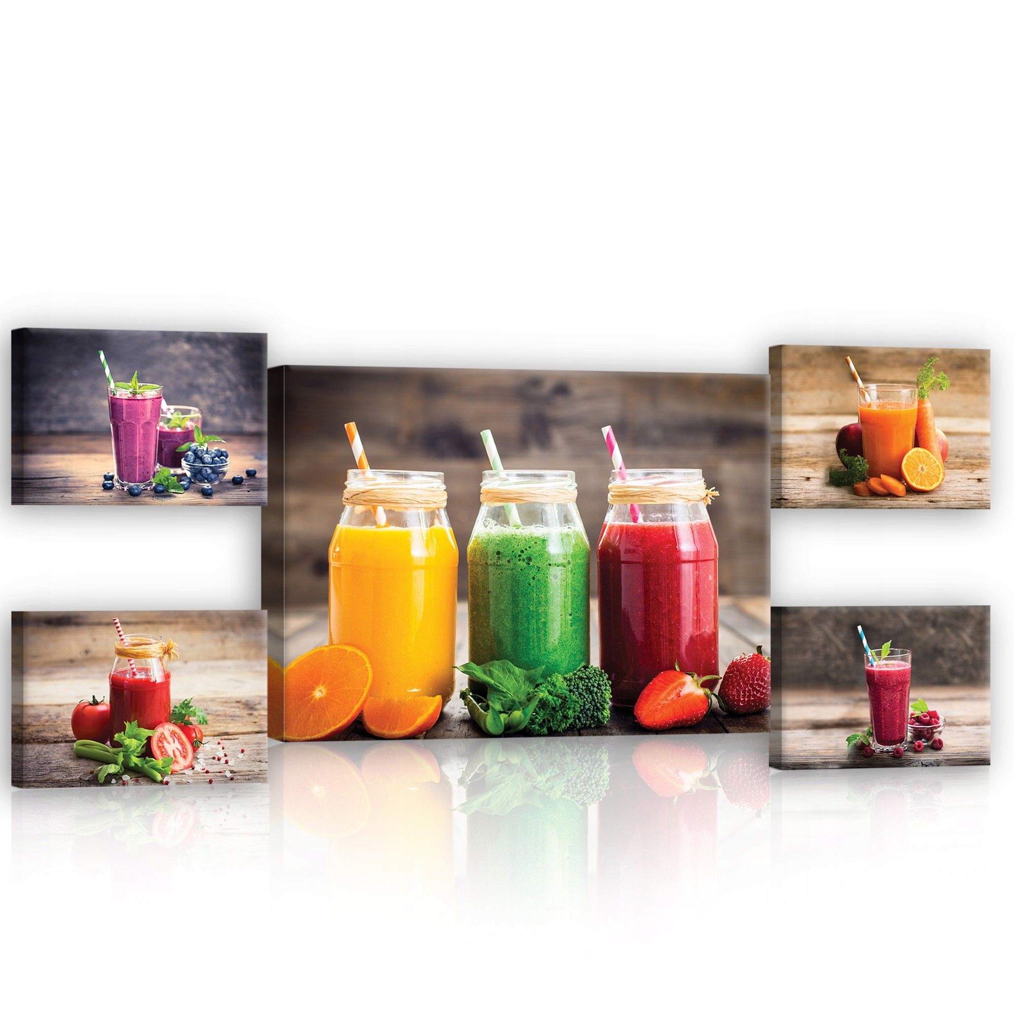 Obraz 135x50 Smoothie džusy detox zdravé stravování ovoce zelenina vitamíny