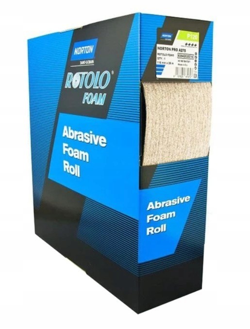 Norton Pro A275 Papier Ścierny Na Gąbce Rolka 115MMx25M P240 Bez Nacięć