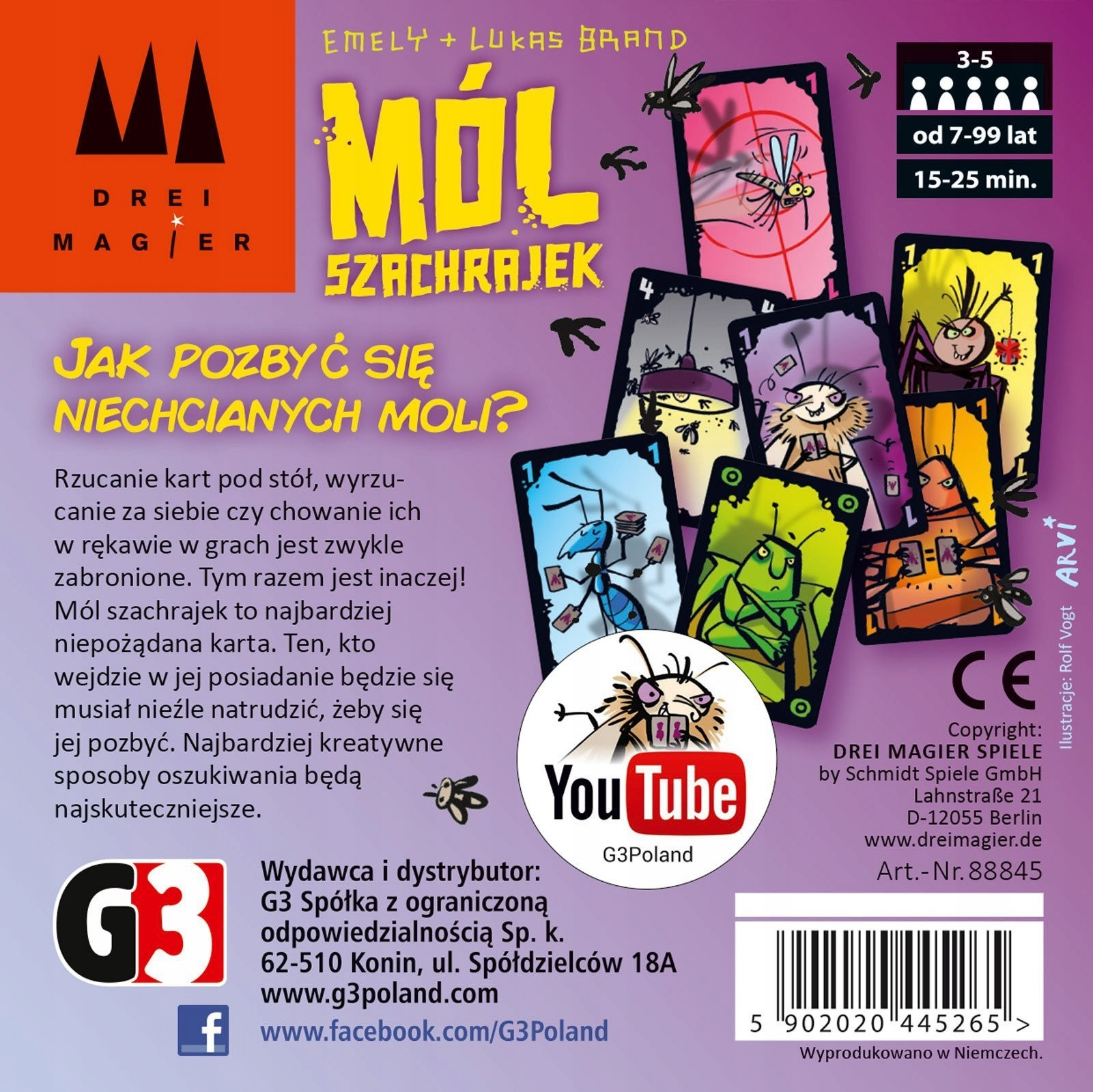 Gra RODZINNA dla Dzieci Mól Szachrajek FAMILIJNA Typ Podstawa