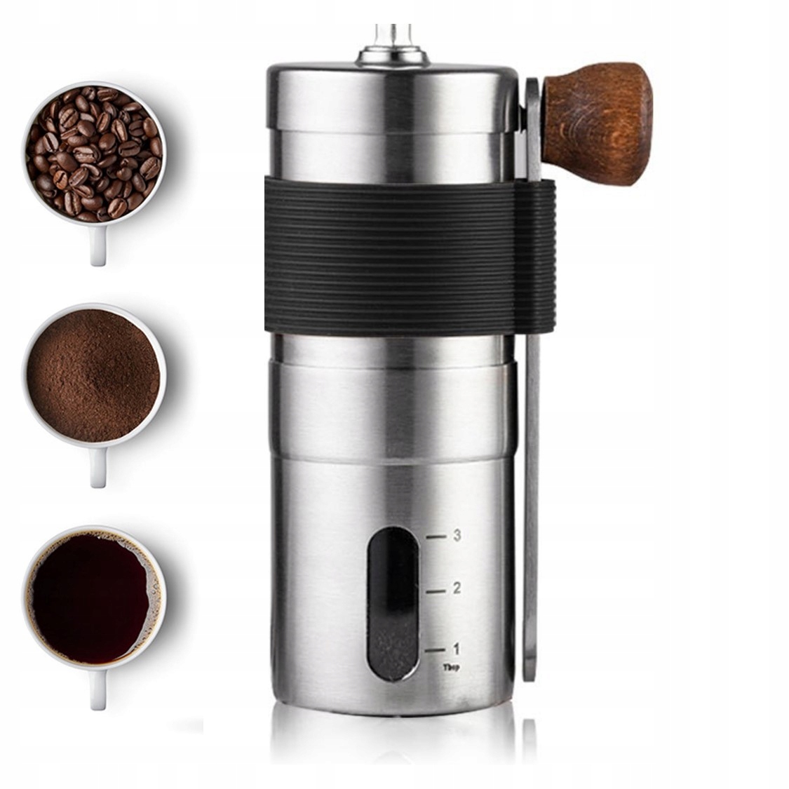 304 REGULOWANYCH USTAWIEŃ MŁYNEK DO KAWY RĘCZNY