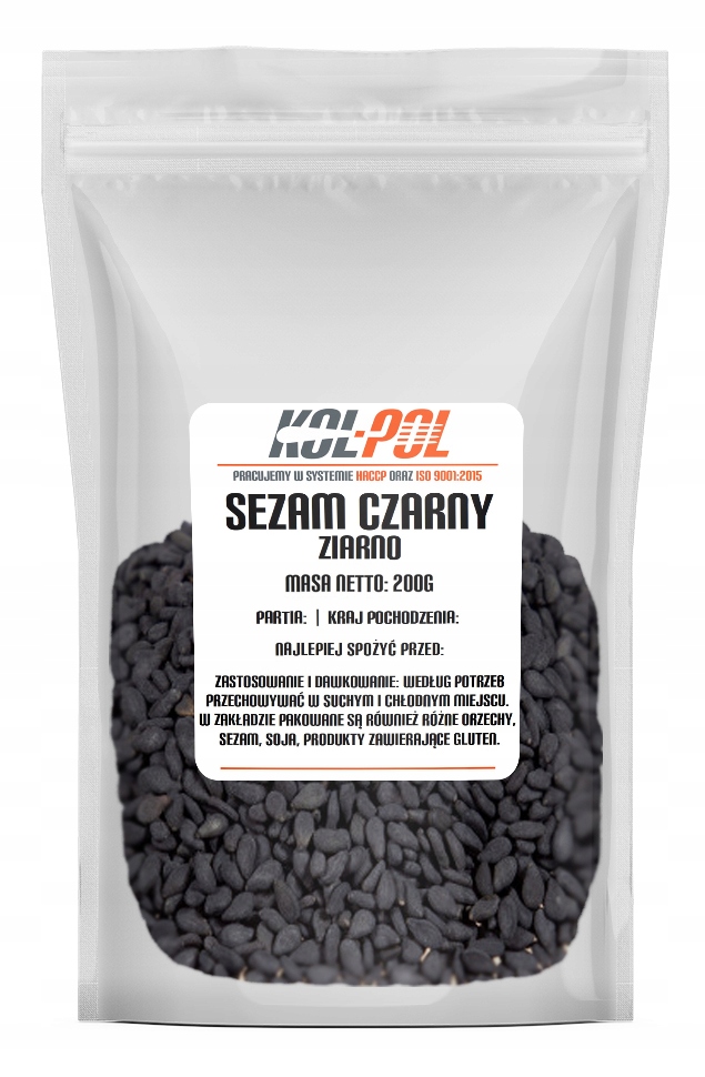 

Sezam Czarny 200g Ziarno do sushi naturalny jakość