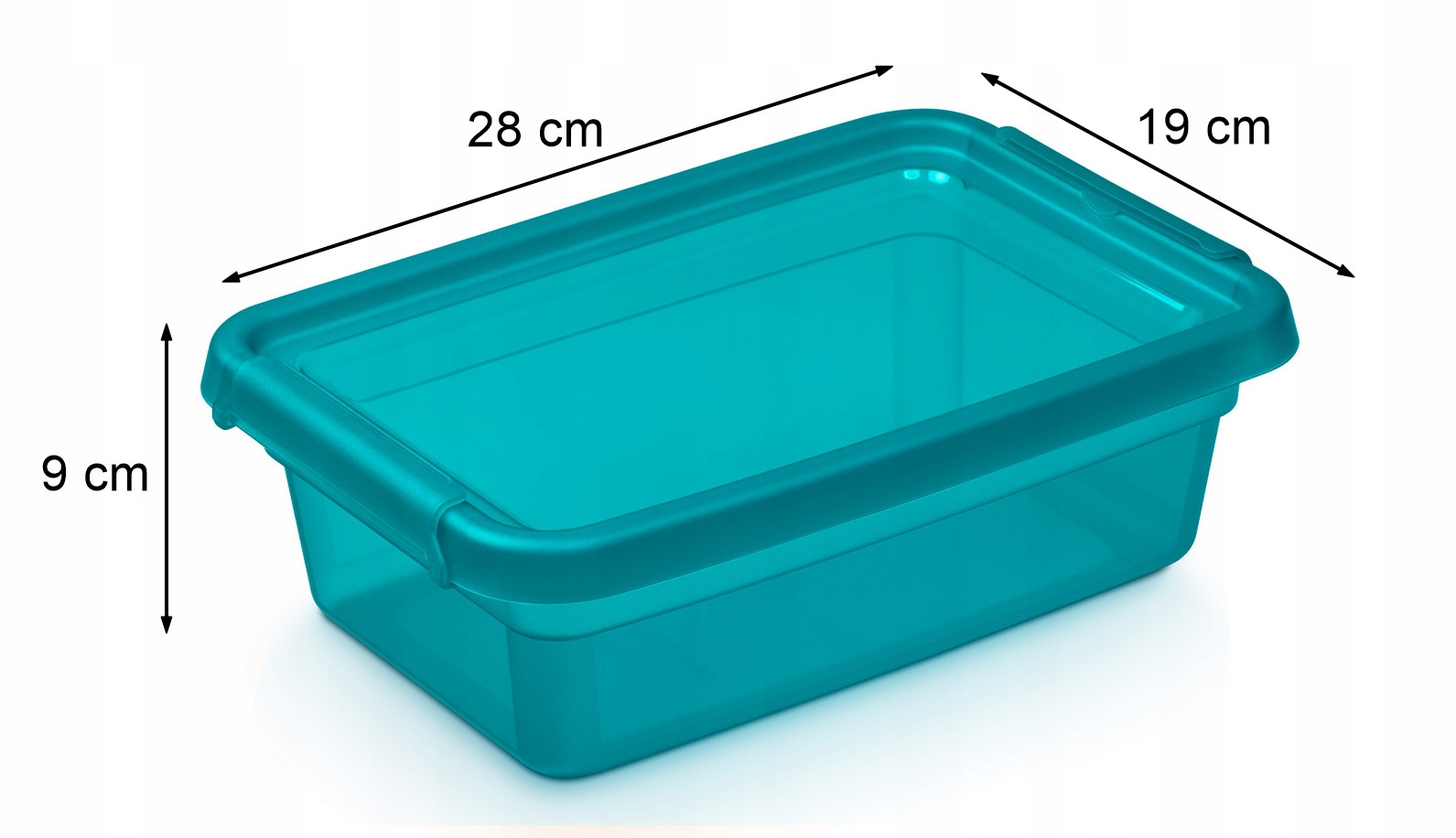Pojemnik plastikowy 3l zamykany z pokrywą box pudełko na żywność