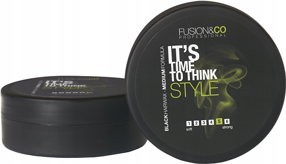 Fusion And Co Black Hairwax – černý vosk 5, stupeň fixace 150 ml