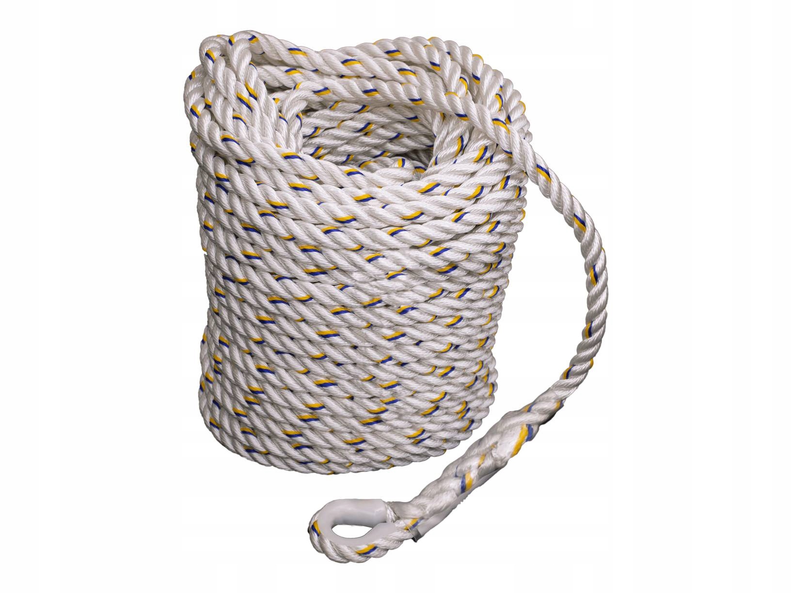 Silné polyamidové zajišťovací lano Cobra 14 mm 30 m Irudek karabina 26kN