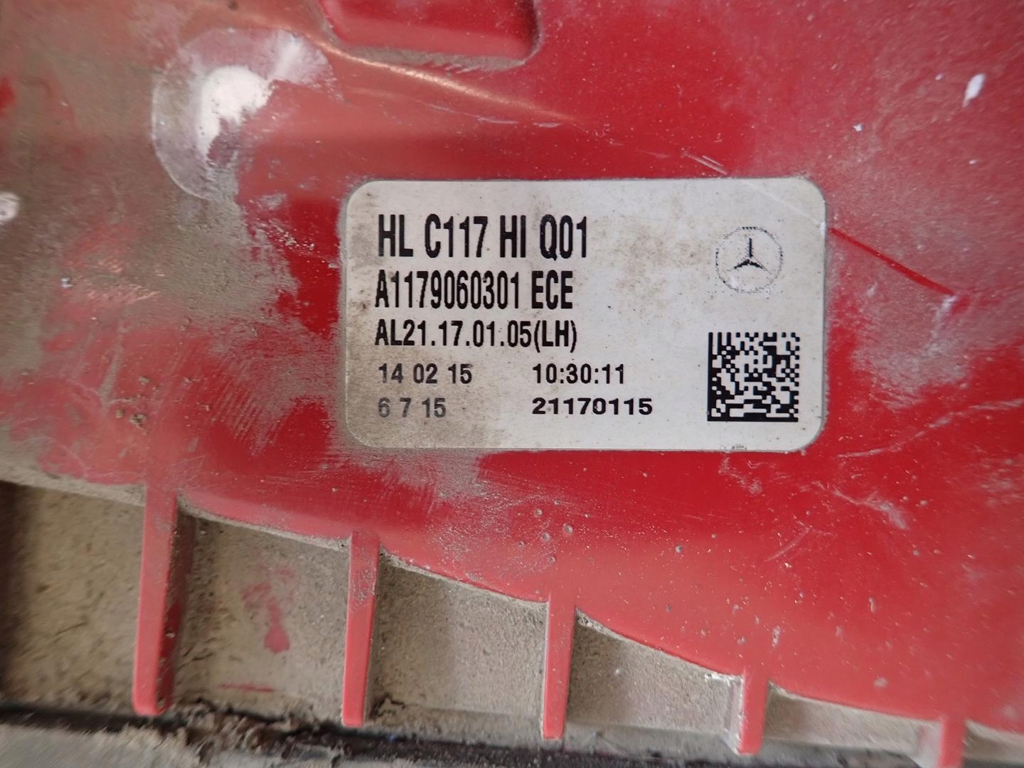 light rear part rear left MERCEDES CLA W117 LED 2013- A1179060301