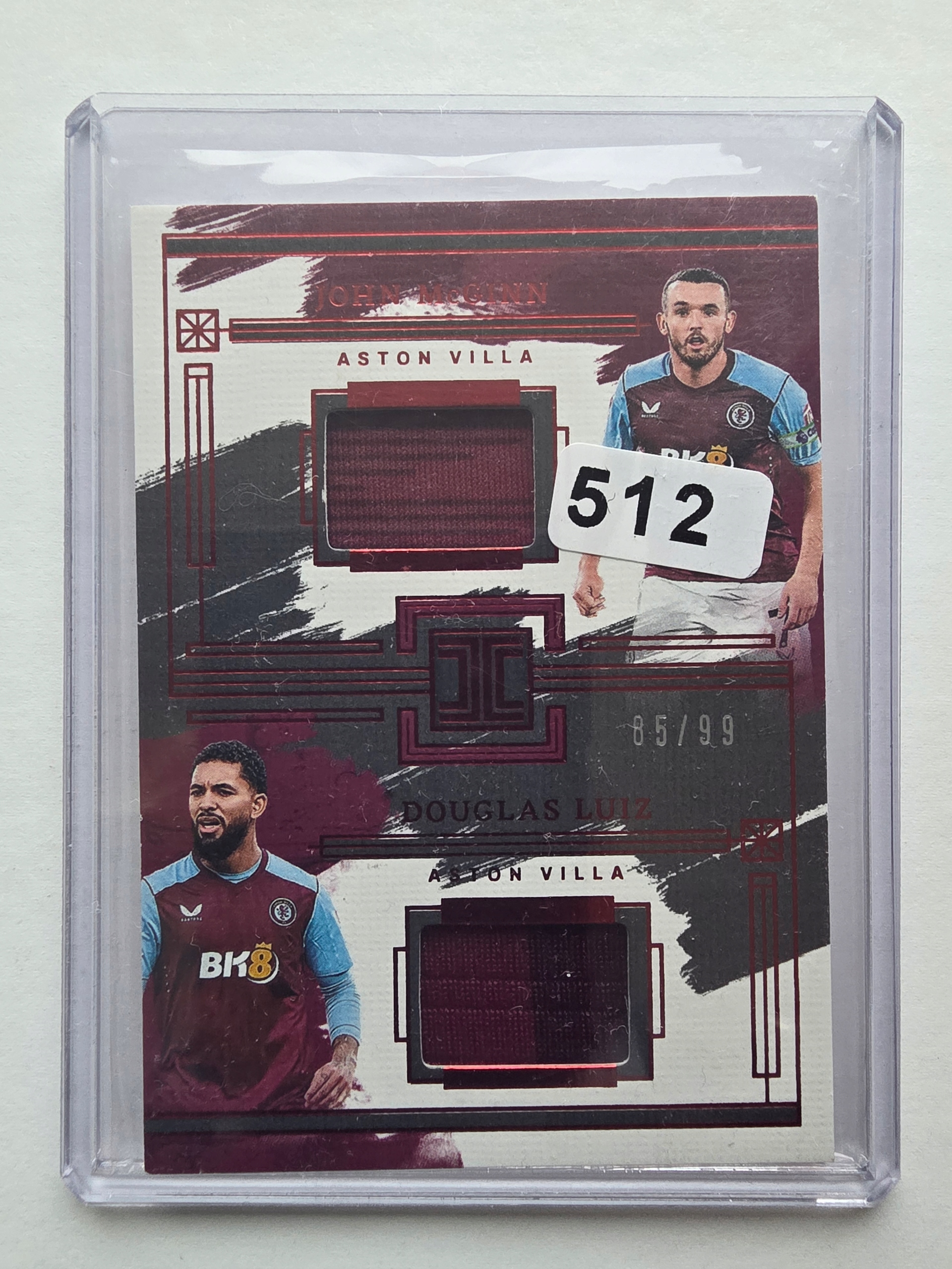 2023-24 Panini Impecable McGinn/Luiz Aston Villa Dual Patch /99 /b