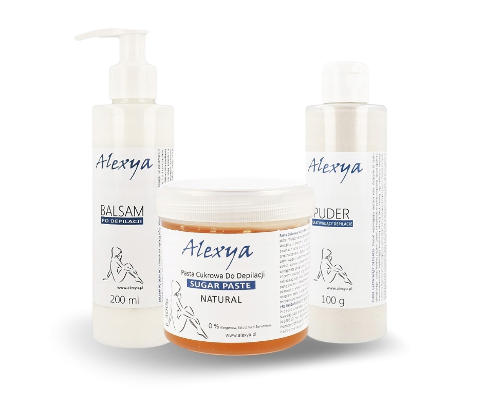 

Alexya Zestaw Pasta Cukrowa Natural, Balsam, Puder