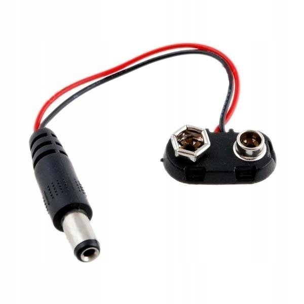 

Adapter Zatrzask Baterii 9V Z Wtykiem DC 2.1/5.5
