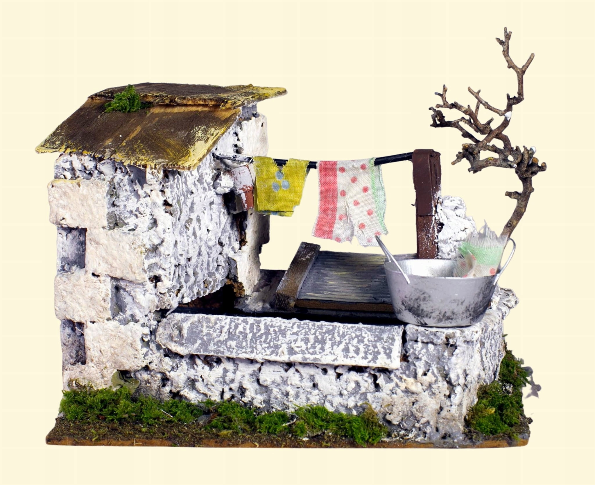 Studna s prádlem a čerpadlem na vodu 220V, 20x14x17 cm