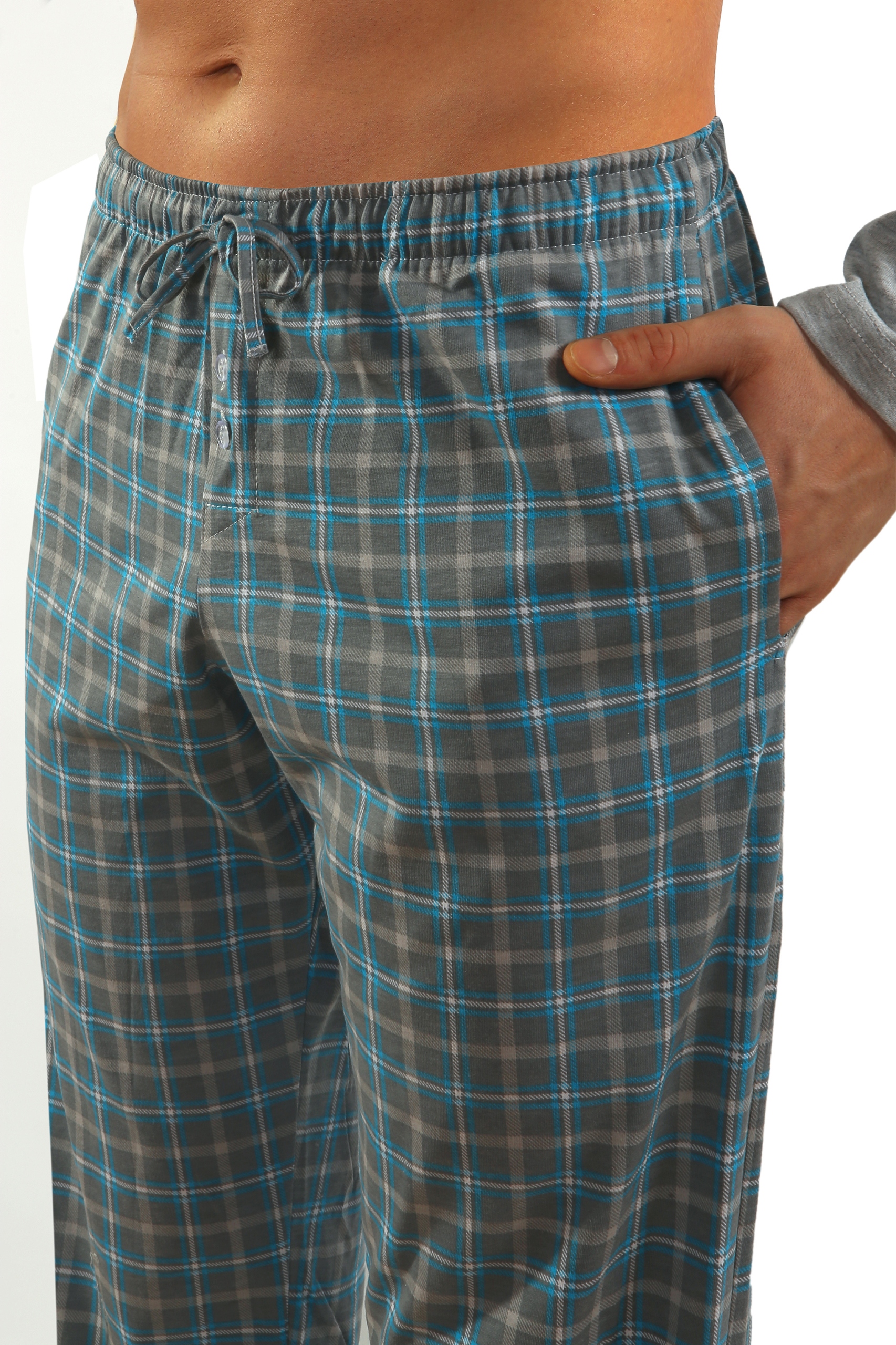 SESTO SENSO DŁUGA BAWEŁNIANA PIŻAMA MEN JASIEK M Rozmiar M