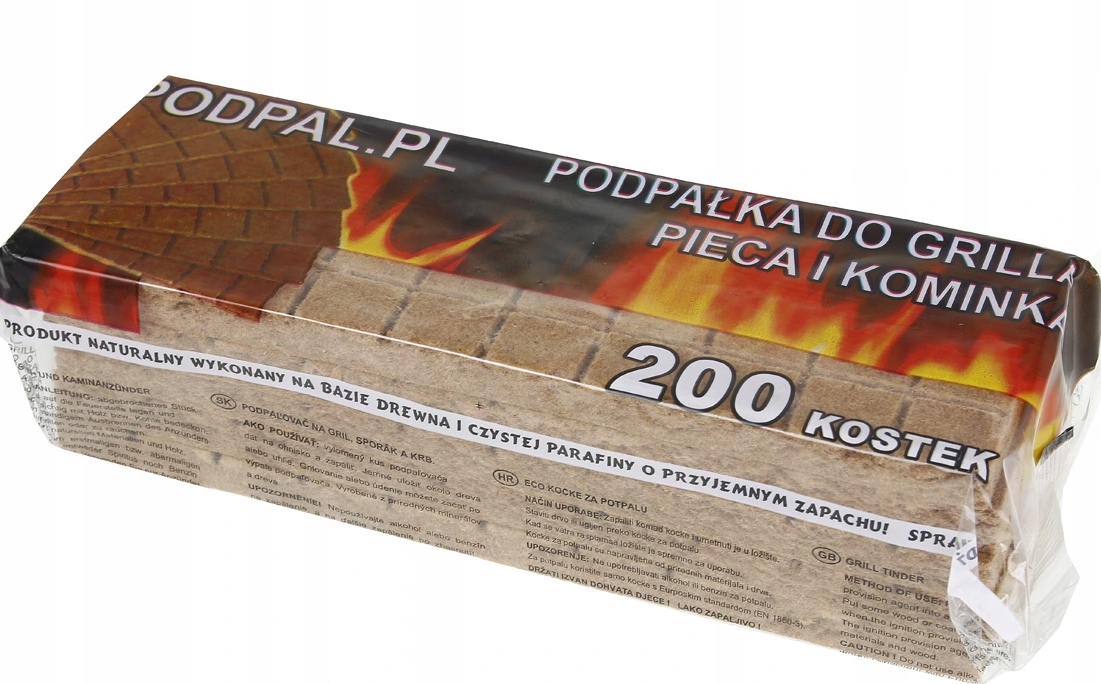 

Podpałka Do Grilla, 200 Kostek, Brąz Rozpałka