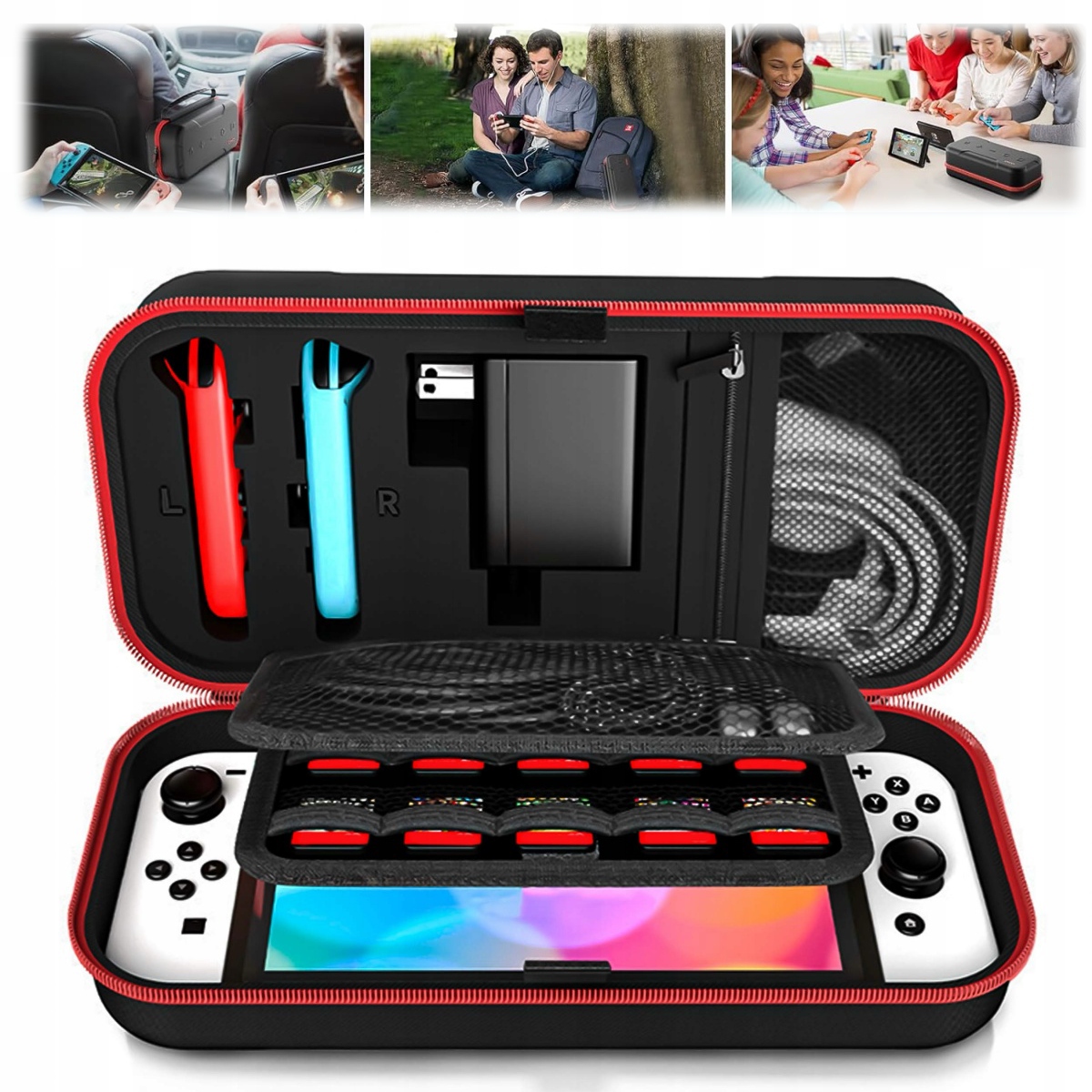 ETUI DO NINTENDO SWITCH OLED TWARDE CZARNE POKROWIEC FUTERAŁ