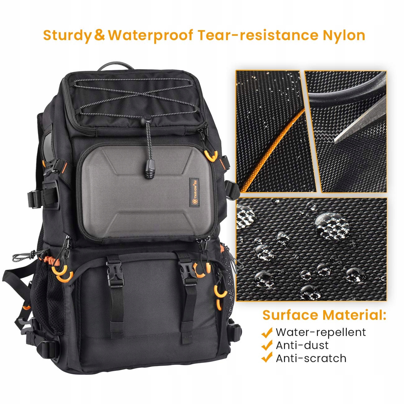 TARION Plecak Foto DSLR SLR z Przegrodą na Laptop 15,6" Wodoodporny 25L — miniatura 9
