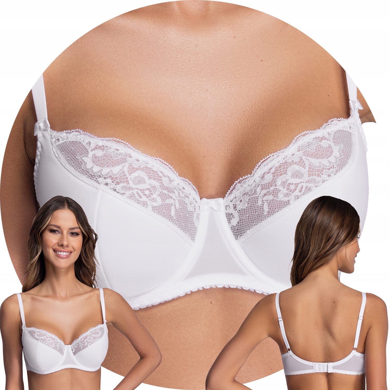 Ava 2110 Azalea bílá Polovyztužená podprsenka 80B Semi Soft